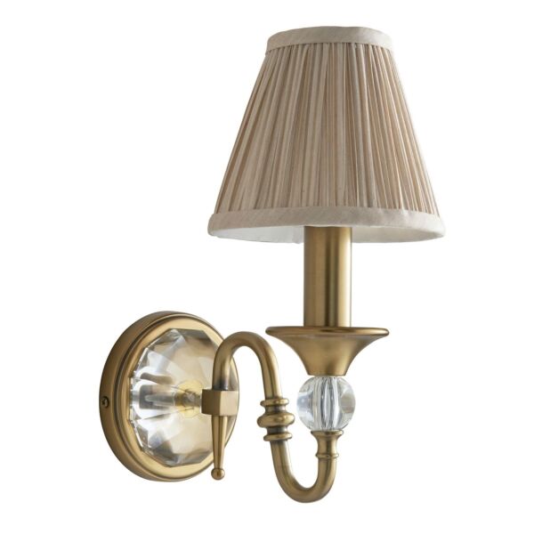 Interiors 1900 - Polina - 63598 - Antique Brass Beige Wall Light