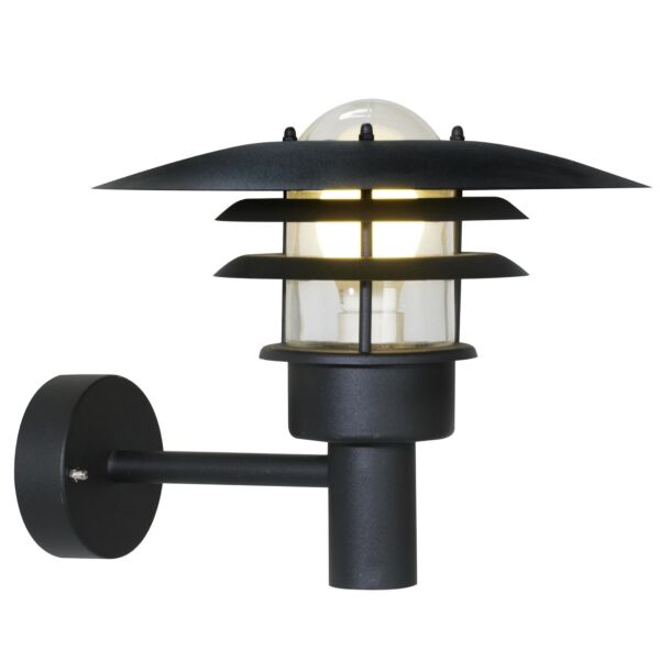 Nordlux - Lonstrup 32 - 71411003 - Black Clear Glass IP44 Outdoor Wall Light