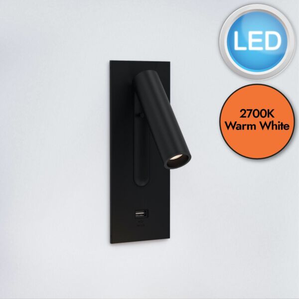 Astro Lighting - Fuse - 1215082 - LED Black Reading Wall Light