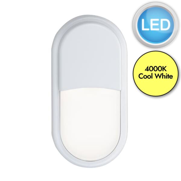 Saxby Lighting - Pillo - 78847 & 78620 - LED White Opal IP54 12w Eyelid Bezel Outdoor Bulkhead Light