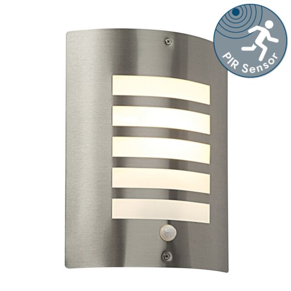 Saxby Lighting - Bianco - St031fpir - Stainless Steel Opal IP44 Outdoor Sensor Bulkhead Light