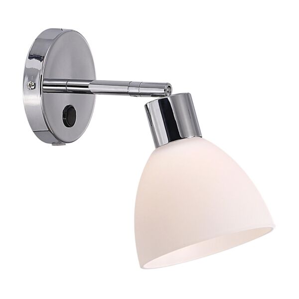 Nordlux - Ray - 63191033 - Chrome Opal Glass Plug In Spotlight