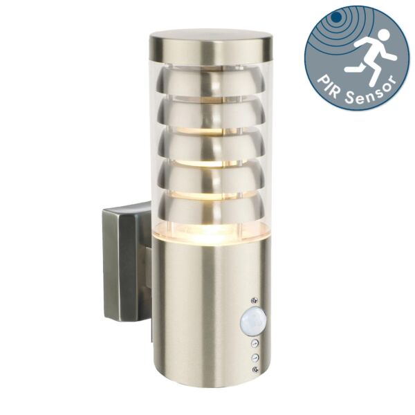 Saxby Lighting - Tango - 92532 - Stainless Steel Clear IP44 Outdoor Sensor Wall Light