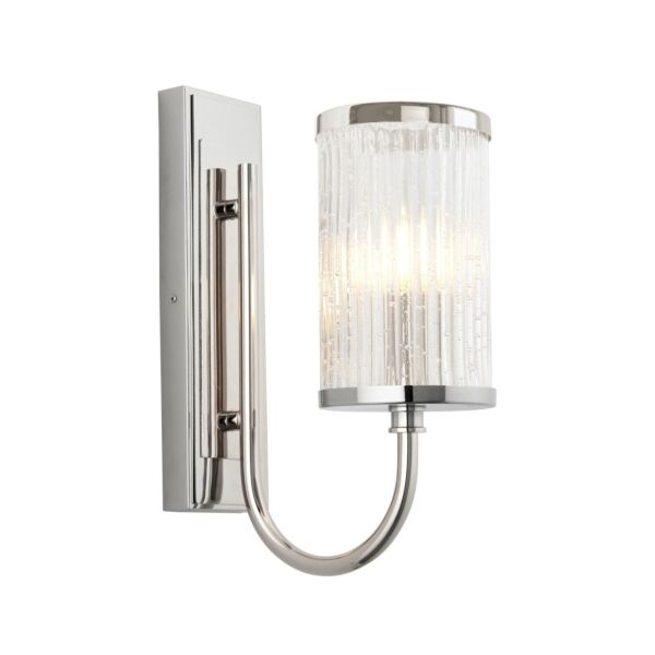 Yates - Nickel Clear Bubbled Glass Wall Light