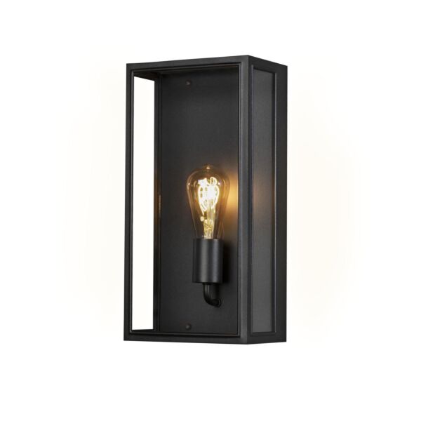 Konstsmide - Carpi - 7349-750 - Black IP44 Outdoor Half Lantern Wall Light