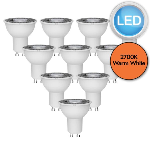 10 x 4.2W LED GU10 Light Bulbs - Warm White