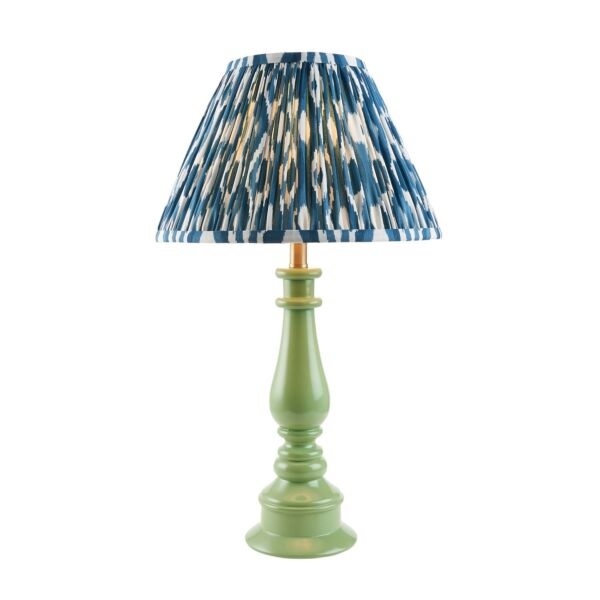 Endon Lighting - Myrtle & Ikat 30cm - 114923 - Green Warm Brass Blue Table Lamp With Shade