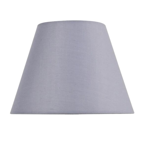 Grey Cotton 20cm Diameter Tapered Fabric Lamp Shade