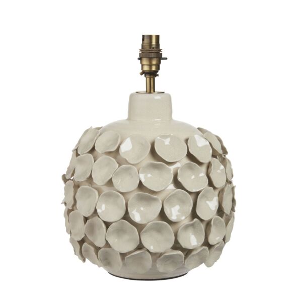 Endon Lighting - Borello - 111253 - Cream Crackle Aged Brass Ceramic Base Only Table Lamp