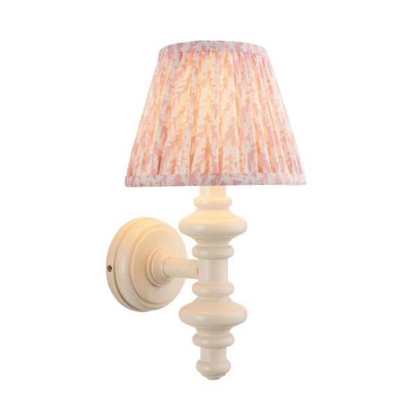 Endon Lighting - Carnaby & Leaf 20cm - 114440 - White Peach Wall Light