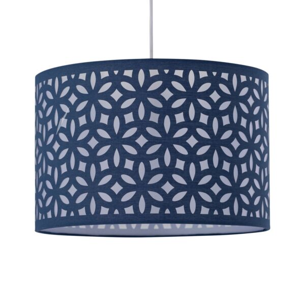 Navy Blue Laser Cut 25cm Pendant Lightshade