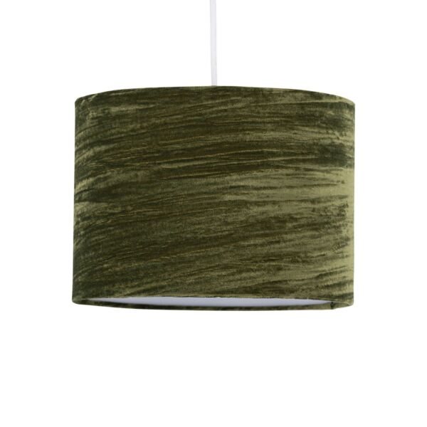 Green Crushed Velvet 25cm Pendant Lightshade