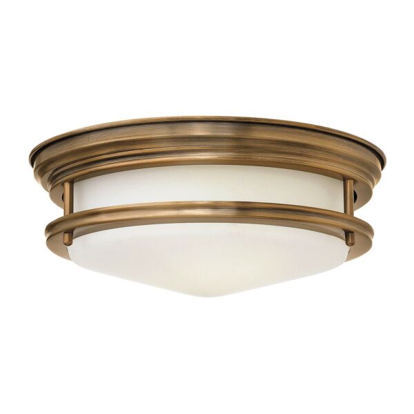 Quintiesse - QN-HADRIAN-FS-BR-OPAL - Hadrian 2 Light Flush Mount - Opal Glass - Brushed Bronze