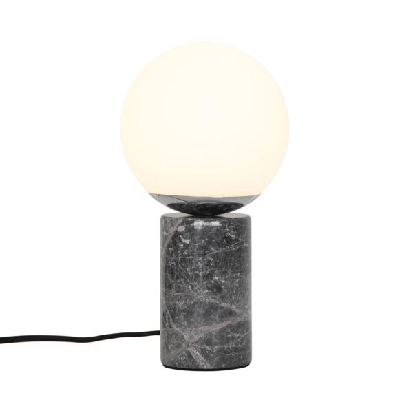 Nordlux - Lilly Marble - 2213575010 - Black Marble Grey White Glass Table Lamp