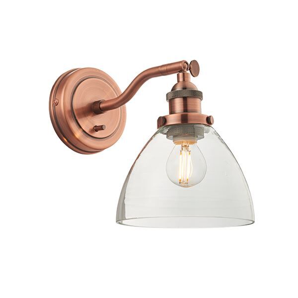 Endon Lighting - Hansen - 76334 - Aged Copper Clear Glass Spotlight