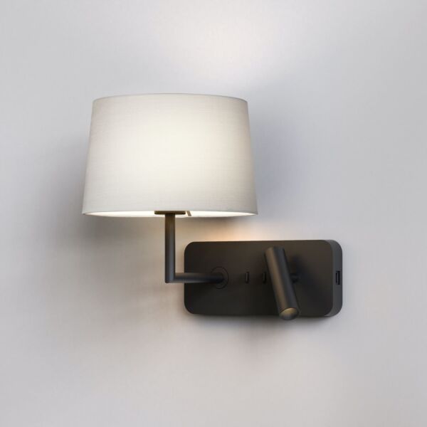 Astro Lighting - Side by Side - 1406013 - Black Excluding Shade Reading Wall Light