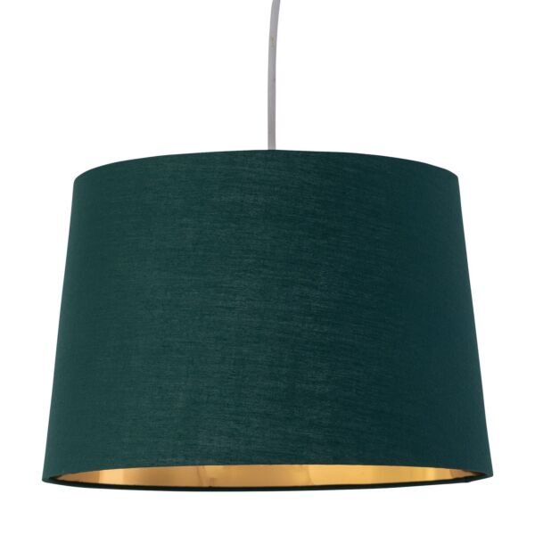 Zoey - Dark Green with Gold Inner 28cm Easy Fit Pendant or Lamp Shade