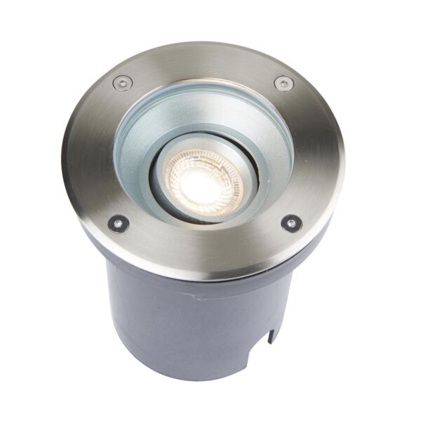 Saxby Lighting - Pillar - 99550 - Stainless Steel Clear Glass IP67 Round Outdoor Ground Light