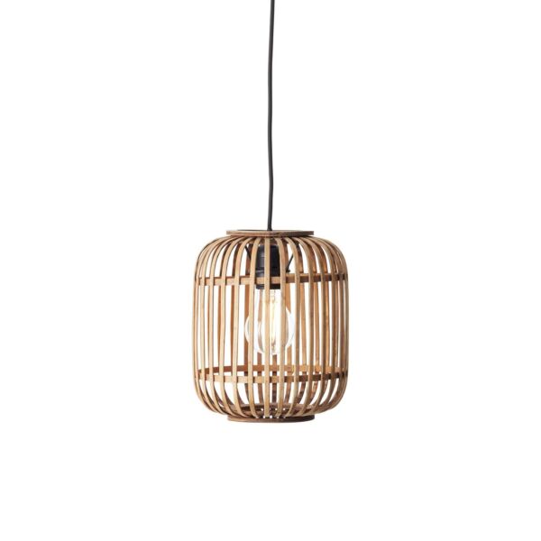 Endon Lighting - Mathias - 101777 - Natural Bamboo Black Ceiling Pendant Light