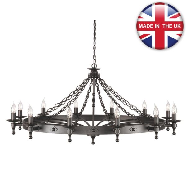 Elstead - Warwick WR12-GRAPHITE Chandelier