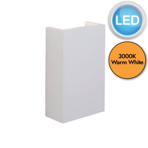 Saxby Lighting - Mornington - 61635 - LED White Ceramic 2 Light Wall Washer Light