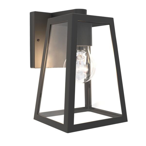 Lutec - Fia - 5290903012 - Black Clear Glass IP44 Outdoor Wall Light