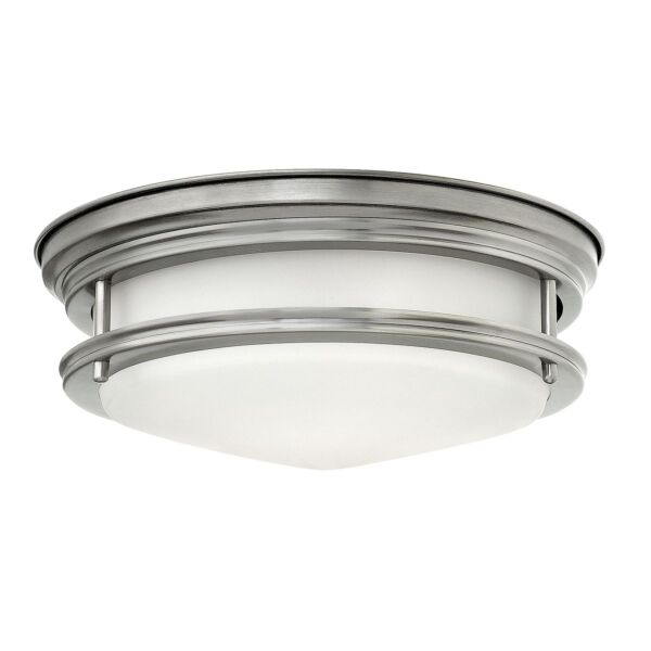 Quintiesse - QN-HADRIAN-FS-AN-OPAL - Hadrian 2 Light Flush Mount - Opal Glass - Antique Nickel