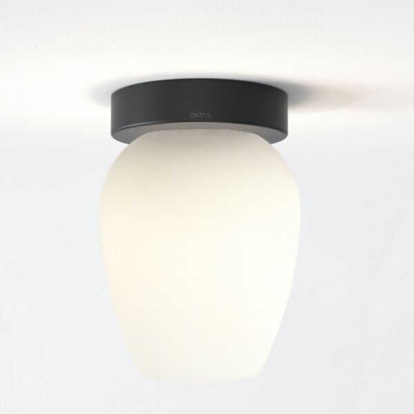 Astro Lighting - Tacoma - 5036007 & 1429027 - Black Opal Glass IP44 Bathroom Ceiling Flush Light