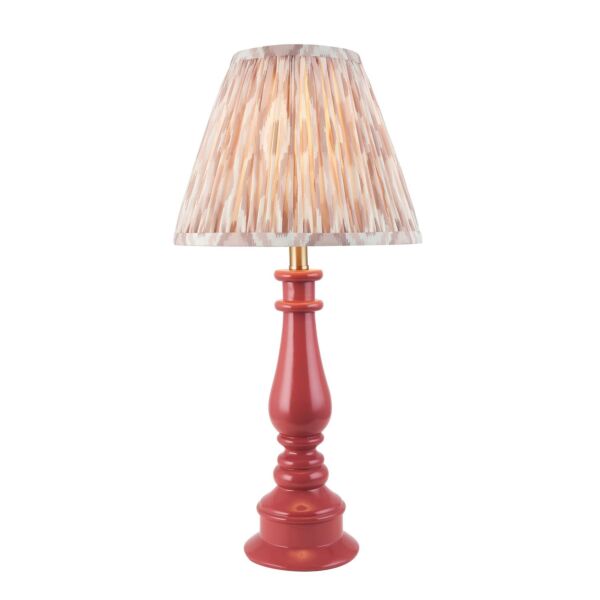 Endon Lighting - Myrtle & Ikat 25cm - 116366 - Pink Warm Brass Neutral Table Lamp With Shade