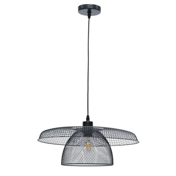 Cassidy - Large Layered Black Mesh Ceiling Pendant Light