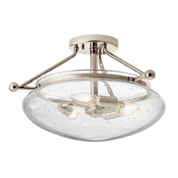 Quintiesse - QN-BELLE-SF-PN - Belle 3 Light Semi-Flush Mount