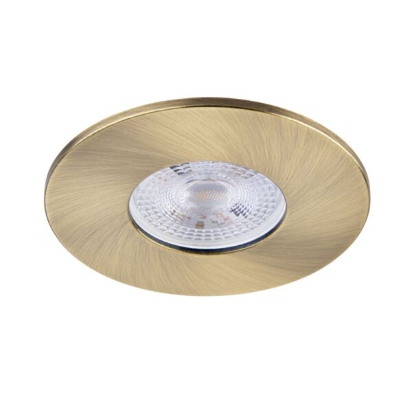 Saxby Lighting - Saxby ShieldONE 75 - 109808 & 113298 - Antique Brass Fixed Recessed Fire Rated Ceiling Downlight