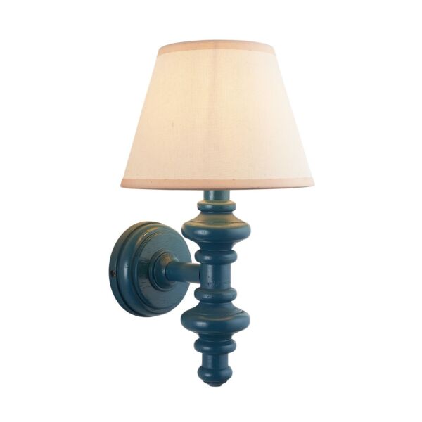 Endon Lighting - Carnaby & Ivy 20cm - 114486 - Blue Vintage White Wall Light