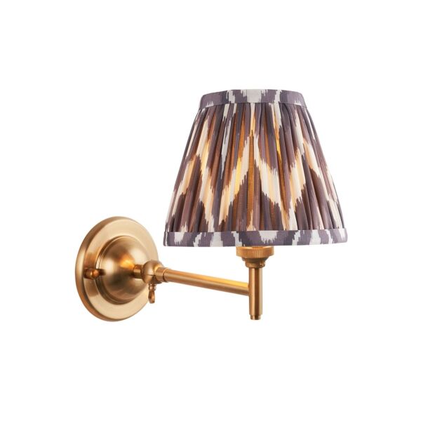 Endon Lighting - Dome Fold & Zigzag 16cm - 115639 - Aged Brass Grey Wall Light