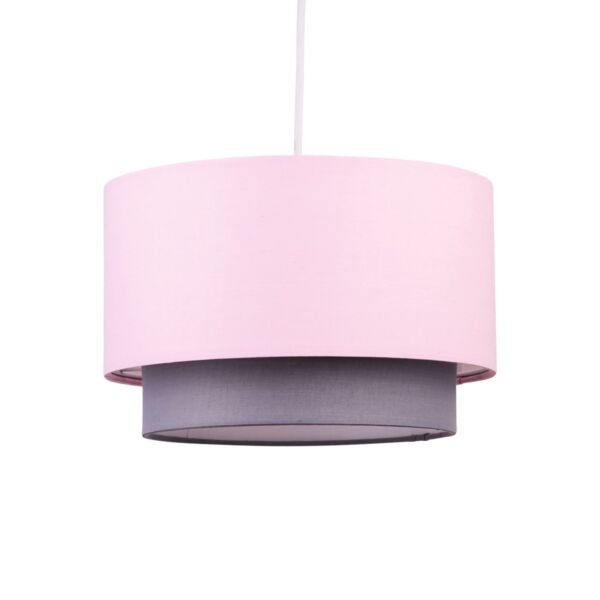 Pink & Grey 2 Tier Light Shade