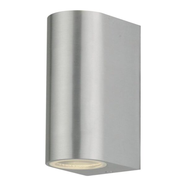 Drayton - Brushed Aluminium Outdoor Twin Wall Light