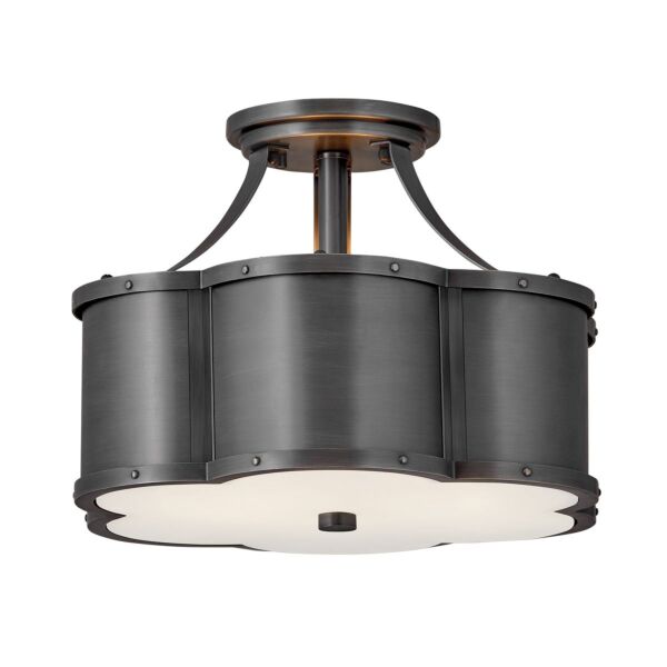 Quintiesse - Chance - QN-CHANCE-SF-S-BLB - Blackened Brass 2 Light Flush Ceiling Light