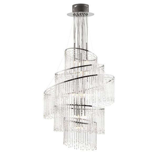 Endon Lighting - Camille - CAMILLE-24CH - Chrome Clear Glass 24 Light Chandelier