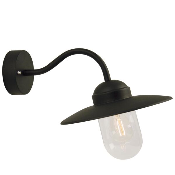 Nordlux - Luxembourg - 22671003 - Black Clear Glass IP54 Outdoor Wall Light