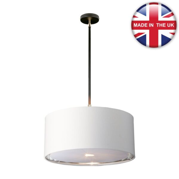 Elstead Lighting - Balance - BALANCE-P-BKPN - Black Nickel White Ceiling Pendant Light