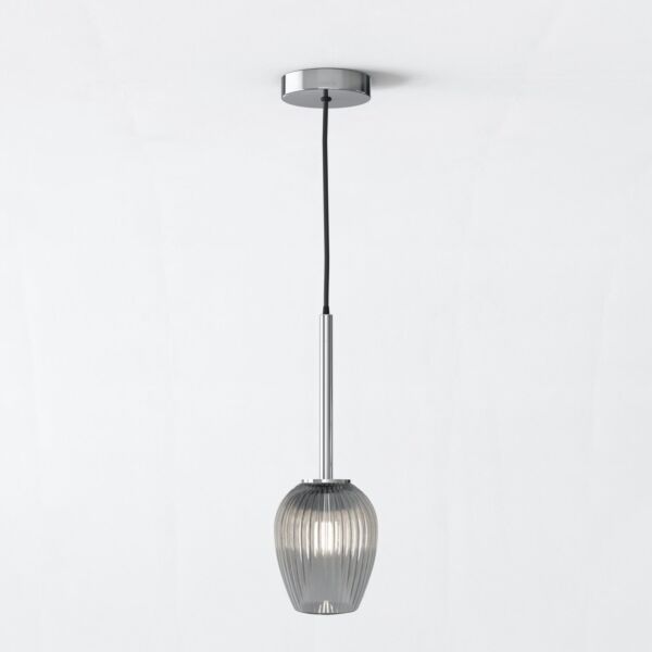 Astro Lighting - Tacoma - 5036008 & 1429026 - Chrome Clear Smoked Glass IP44 Ceiling Pendant Light