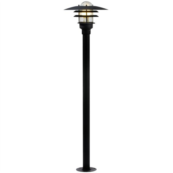 Nordlux - Lonstrup 32 - 71428003 - Black Clear Glass IP44 Outdoor Post Light