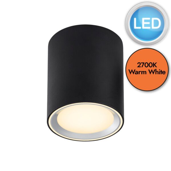 Nordlux - Fallon Long - 47550103 - LED Black Flush Ceiling Light