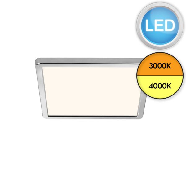 Nordlux - Oja Square 29 - 2015066133 - LED Chrome White IP54 Bathroom Ceiling Flush Light