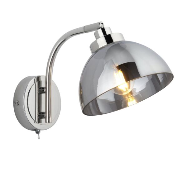 Endon Lighting - Caspa - 100044 - Nickel Mirrored Glass Reading Wall Light