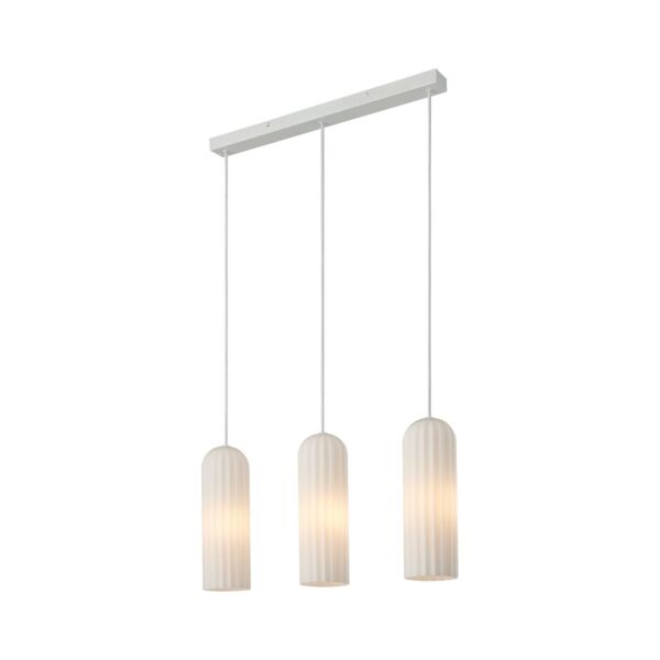 Nordlux - Miella - 2412533001 - White Opal Glass 3 Light Bar Ceiling Pendant Light