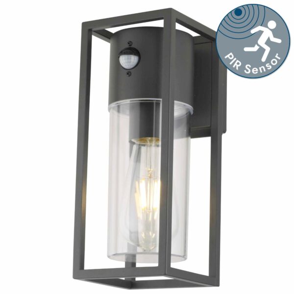 Hale - Black Motion Sensor Outdoor Wall Light