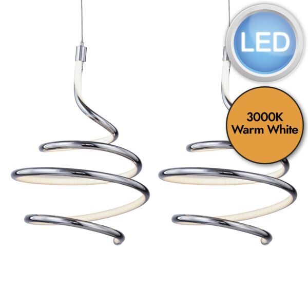 Set of 2 Spring - LED Hanging Pendant Lights