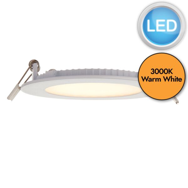 Saxby Lighting - Siriodisc - 90956 - LED White Frosted IP44 6w 3000k 120mm Dia Recessed Ceiling Downlight