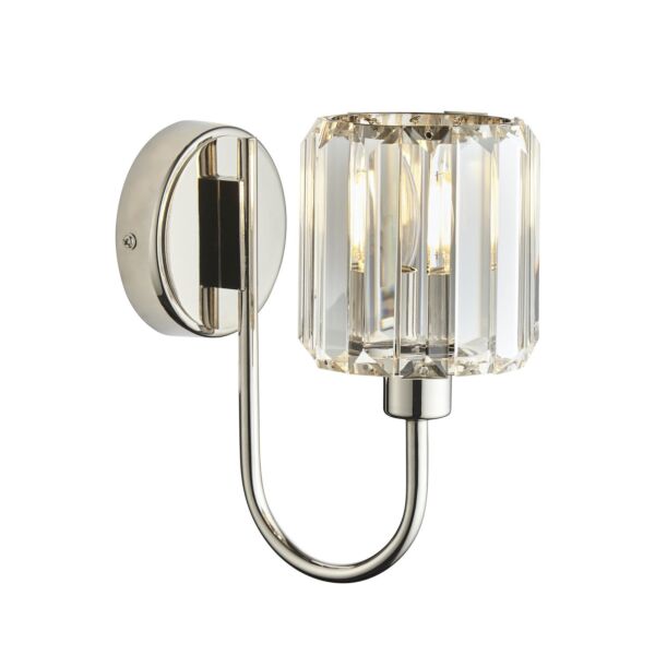 Endon Lighting - Berenice - 104109 - Nickel Clear Glass Wall Light